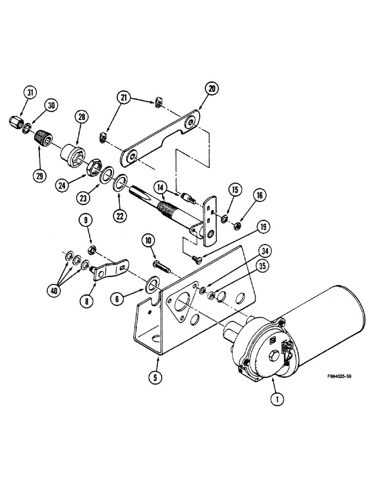 Схема запчастей Case IH 9150 - (4-68) - WIPER DRIVE ASSEMBLY, FRONT WINDOWS, P.I.N. 1790705 AND AFTER (04) - ELECTRICAL SYSTEMS