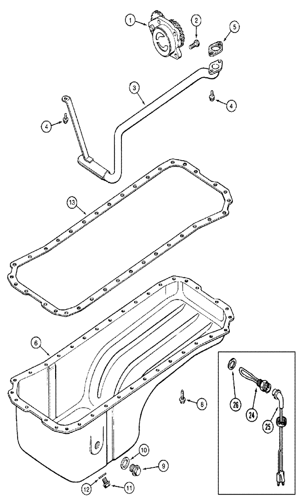 Схема запчастей Case IH SPX3310 - (03-015) - OIL PUMP & OIL PAN (01) - ENGINE