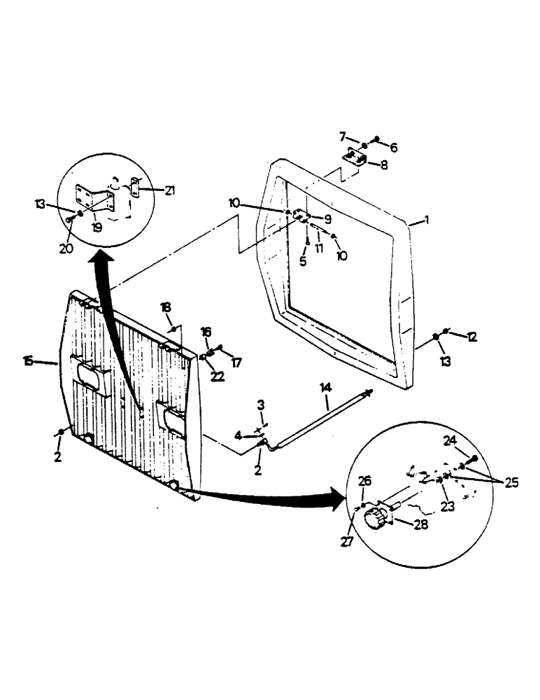 Схема запчастей Case IH 9180 - (06-03) - GRILLE AND MOUNTING (12) - FRAME