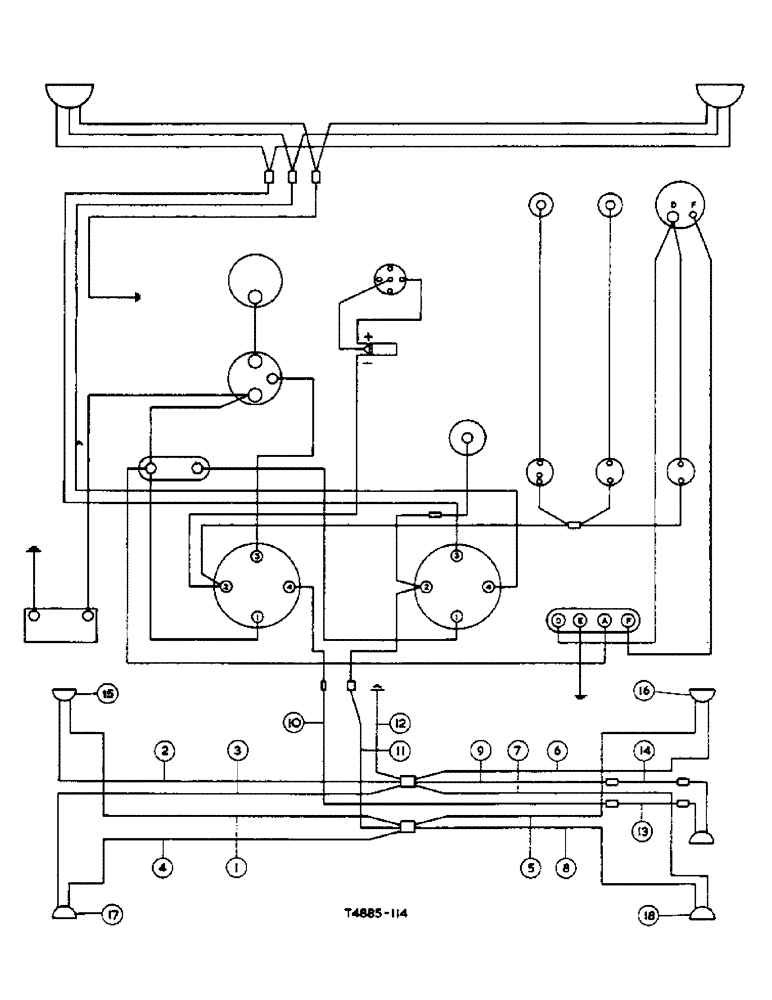 Схема запчастей Case IH 276 - (3-20) - R.T.A. LIGHTING ATTACHMENT, PETROL (04) - ELECTRICAL SYSTEMS
