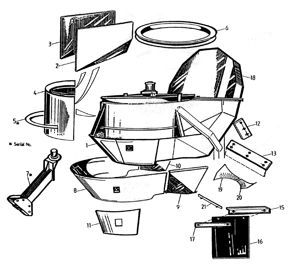 Схема запчастей Case IH 7700 - (A03-20) - PRIMARY EXTRACTOR (SWINGING KNIFE) Mainframe & Functioning Components