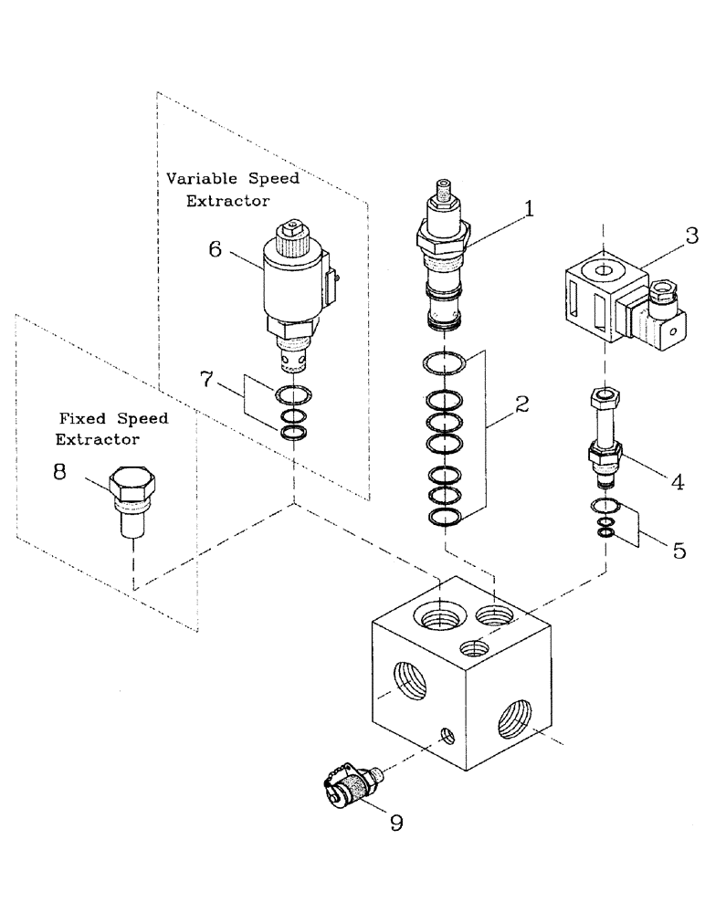 Схема запчастей Case IH 7000 - (B05-11) - HYDRAULIC SOLENOID RELIEF VALVE Hydraulic Components & Circuits