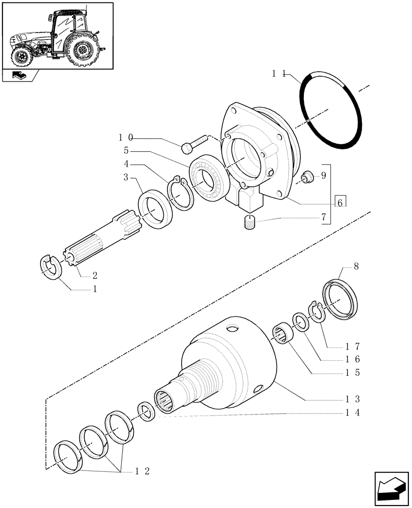 Схема запчастей Case IH FARMALL 95N - (1.28.7/03[01]) - 32X16 HI-LO AND POWER SHUTTLE TRANSMISSION - CLUTCH COVER PLATE (VAR.330275-331275 / 743510; VAR.330273) (03) - TRANSMISSION