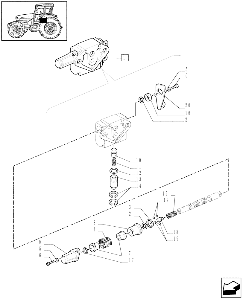 Схема запчастей Case IH JX1100U - (1.82.7/17E) - 1CONTROL VALVE + 1W/FLOAT + 1W/FLOAT AND KICKOUT - PARTS - D5631 (07) - HYDRAULIC SYSTEM