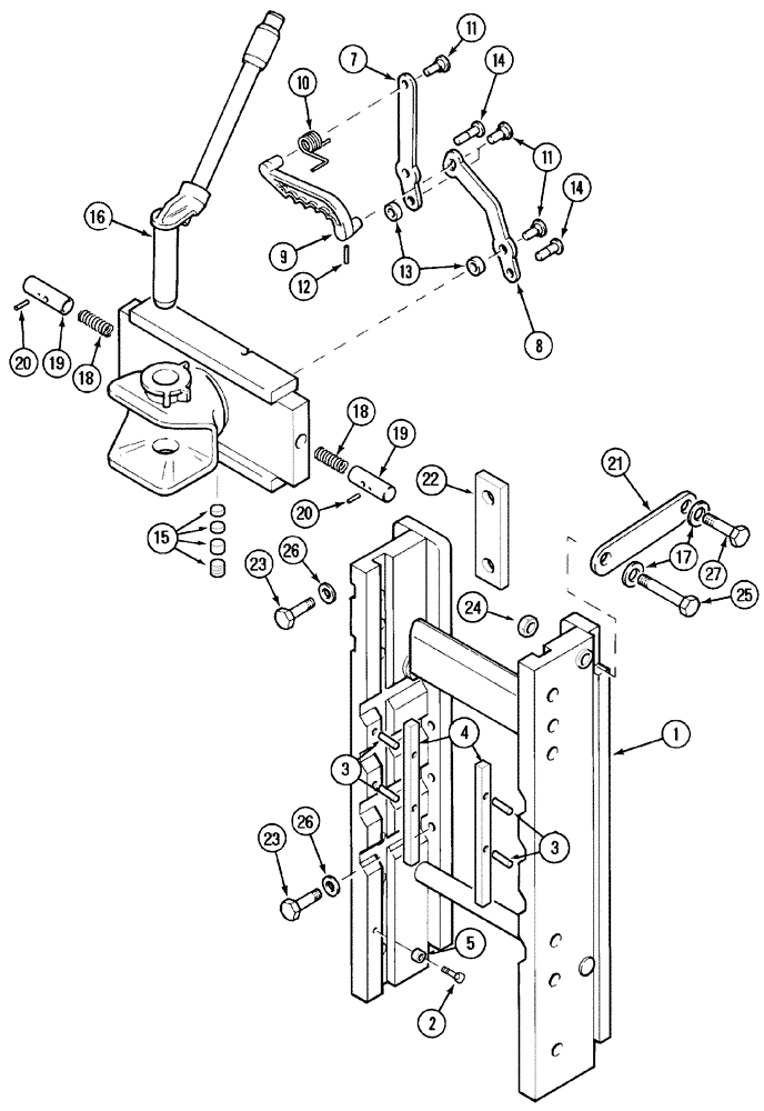 Схема запчастей Case IH MX120 - (09-80) - TRAILER HITCH (09) - CHASSIS/ATTACHMENTS