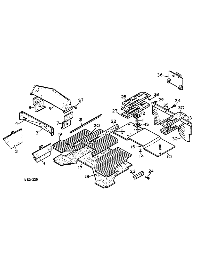 Схема запчастей Case IH 685 - (13-092) - CAB INSULATORS, DE-LUXE CAB (05) - SUPERSTRUCTURE