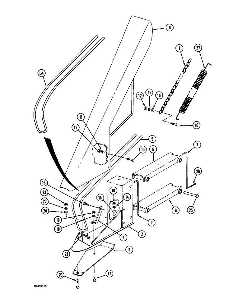 Схема запчастей Case IH 2055 - (9A-58) - PLANT LIFTER - METAL, LEFT-HAND, PRIOR TO P.I.N. JJC0155439 (13) - PICKING SYSTEM