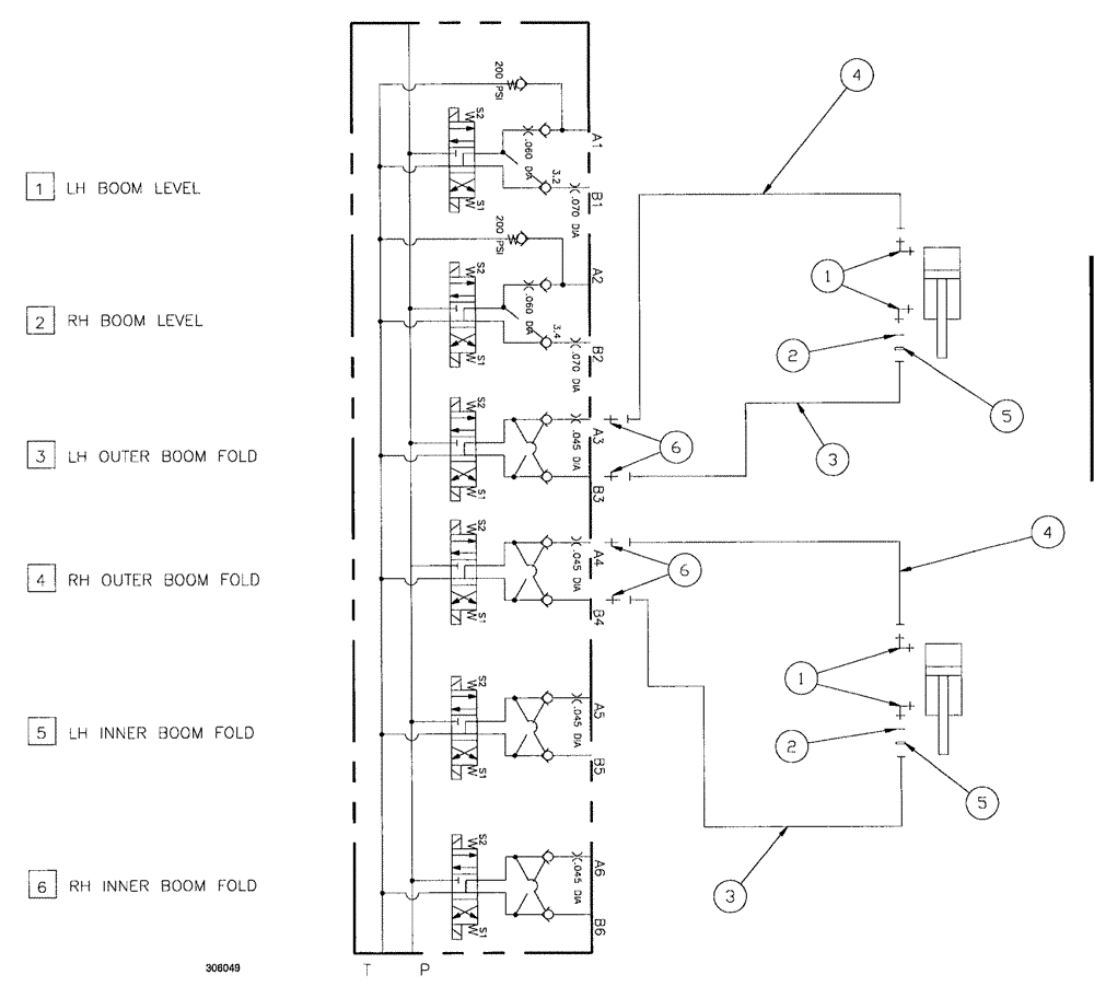 Схема запчастей Case IH SPX4260 - (170) - OUTER BOOM FOLD HYDRAULIC GROUP (35) - HYDRAULIC SYSTEMS