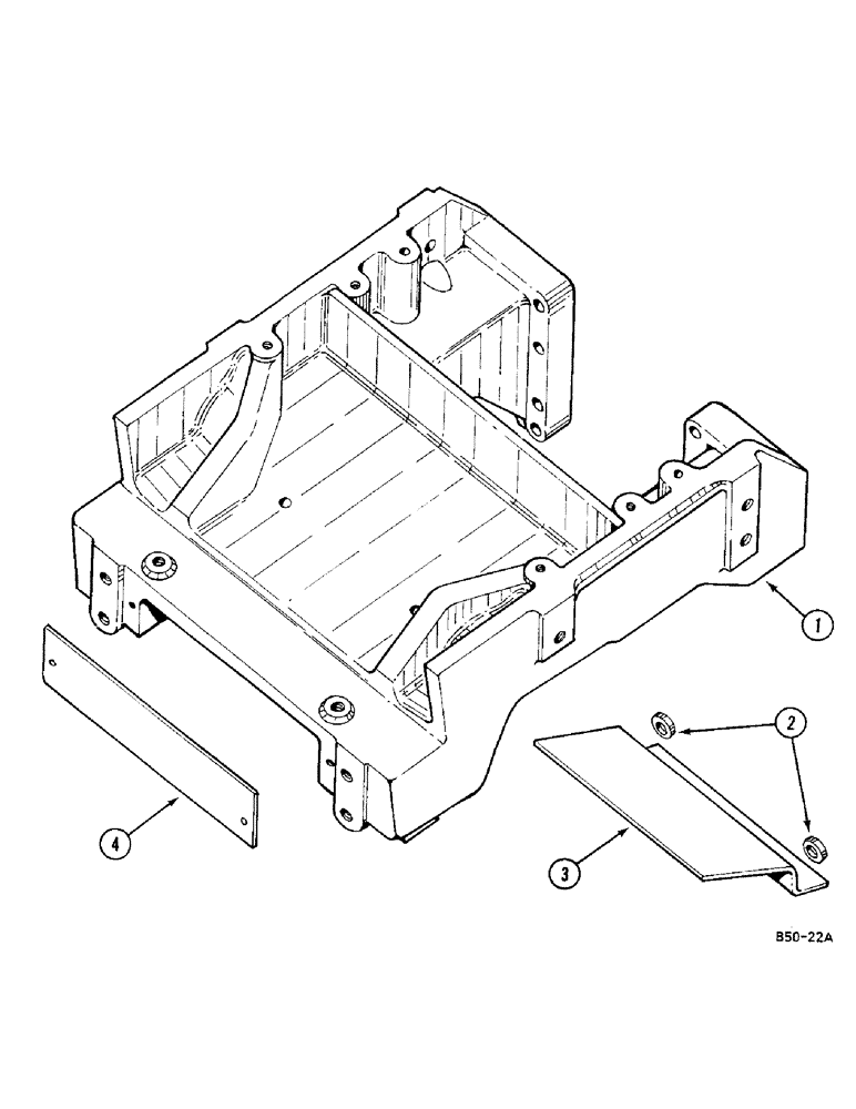 Схема запчастей Case IH 685 - (9-664) - FRONT BOLSTER, 685 : -13595, 885 : -3401, FOR 4-WHEEL DRIVE TRACTORS (09) - CHASSIS/ATTACHMENTS