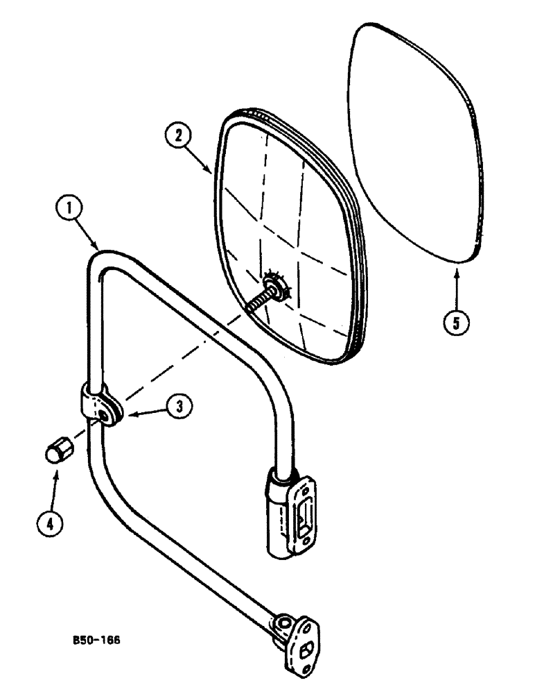 Схема запчастей Case IH 248 - (9-864) - WING MIRROR "D" ARM (09) - CHASSIS