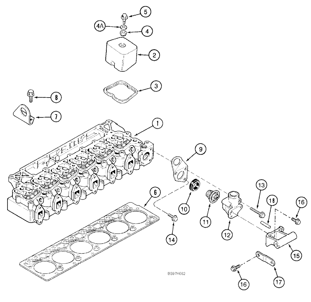 Схема запчастей Case IH SPX3200 - (03-016) - CYLINDER HEAD & GASKETS (01) - ENGINE
