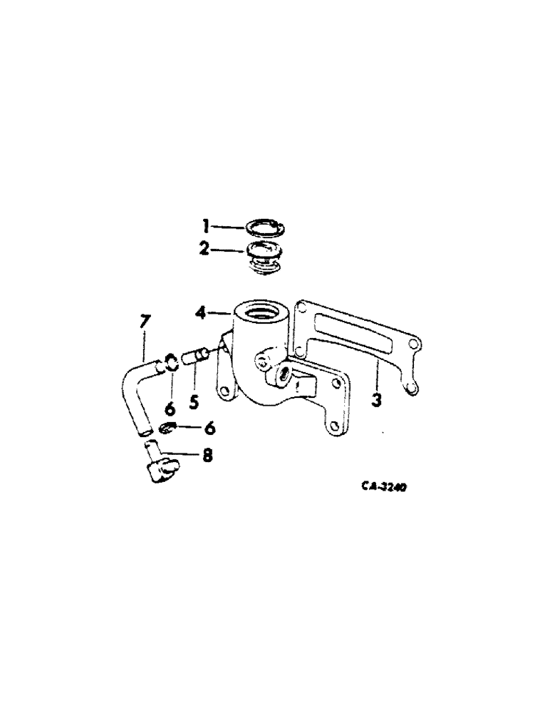Схема запчастей Case IH C-175 - (F-09) - THERMOSTAT AND HOUSING, 375 WINDROWERS 
