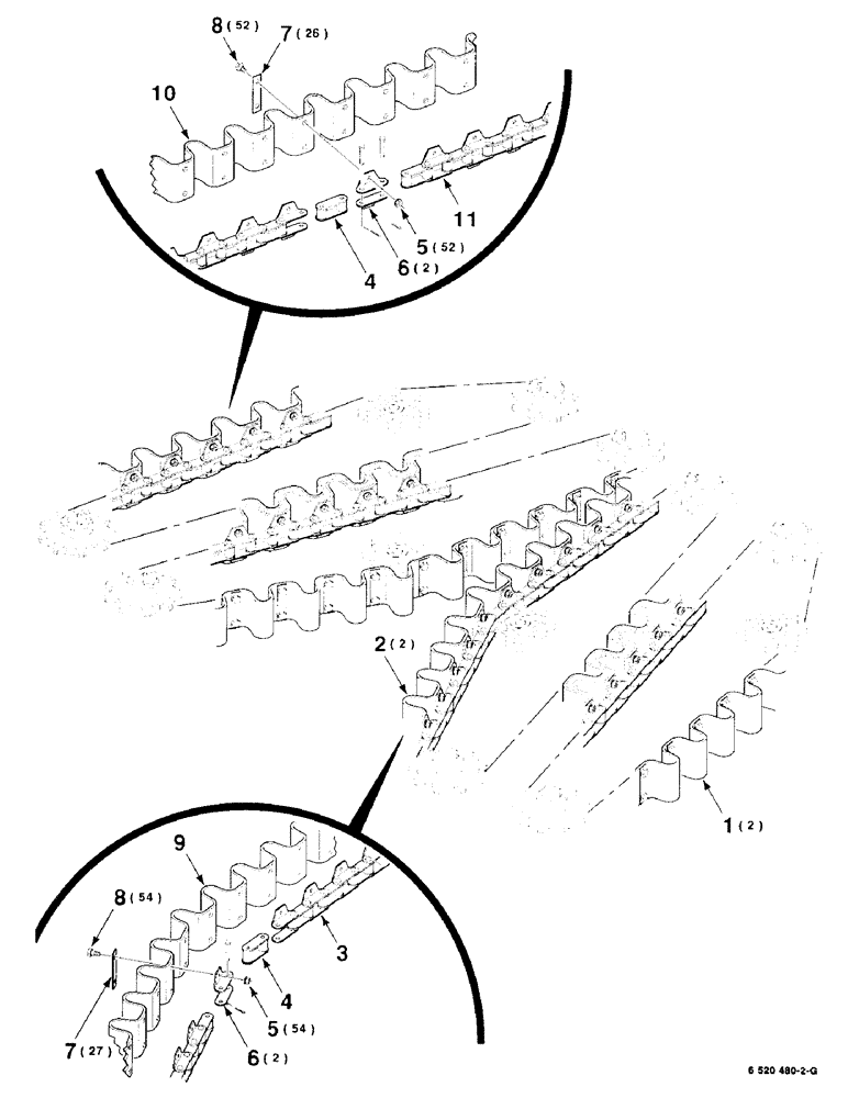 Схема запчастей Case IH 8725 - (03-16) - GATHERING CHAIN ASSEMBLY (09) - CHASSIS