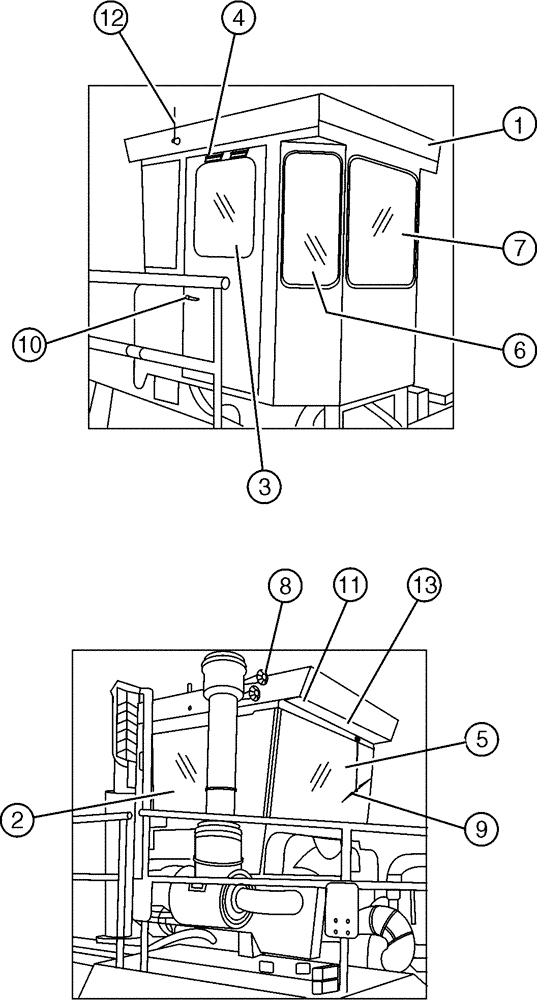 Схема запчастей Case IH 4375 - (01-006) - CAB EXTERIOR (10) - CAB