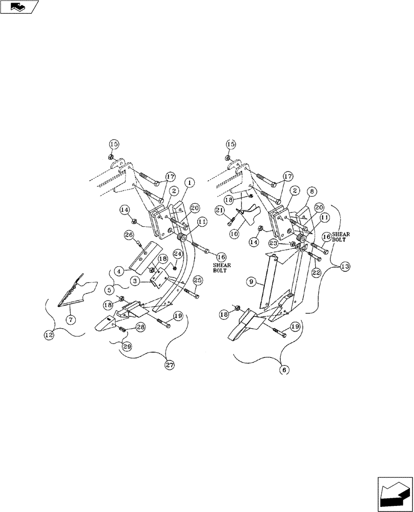 Схема запчастей Case IH 527 - (75.200.02) - SHANKS (75) - SOIL PREPARATION