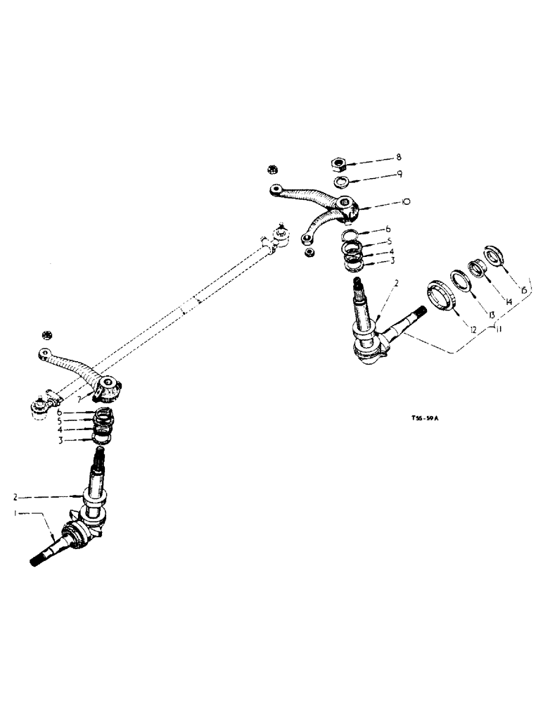 Схема запчастей Case IH 434 - (6-046) - STEERING KNUCKLES AND TIE ROD - ATTACHMENTS (05) - STEERING