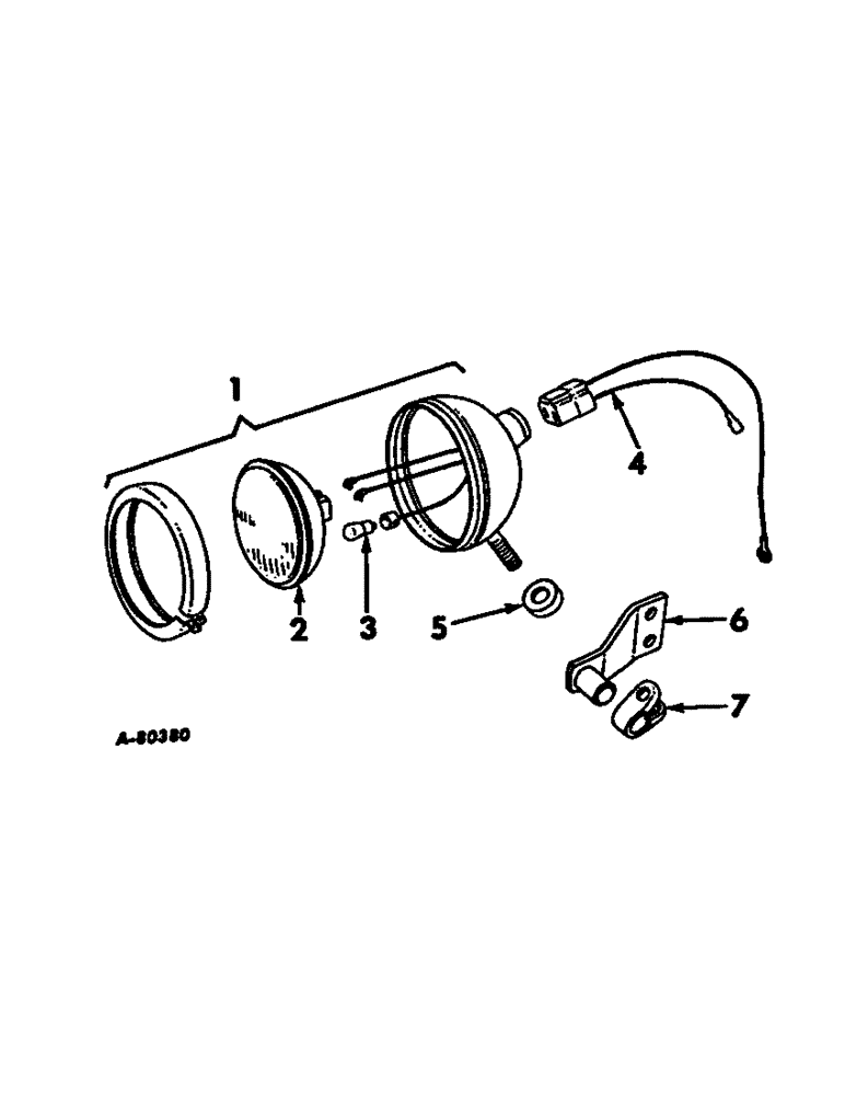 Схема запчастей Case IH FARMALL CUB - (08-22) - ELECTRICAL, COMBINATION REAR LIGHT AND TAIL LIGHT, SEALED BEAM, 12 VOLT (06) - ELECTRICAL