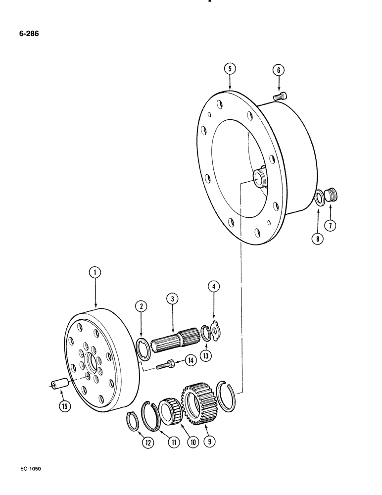 Схема запчастей Case IH 885 - (6-286) - HUB PLANETARY DRIVE, 4 WHEEL DRIVE, APL-330 FRONT AXLE (06) - POWER TRAIN