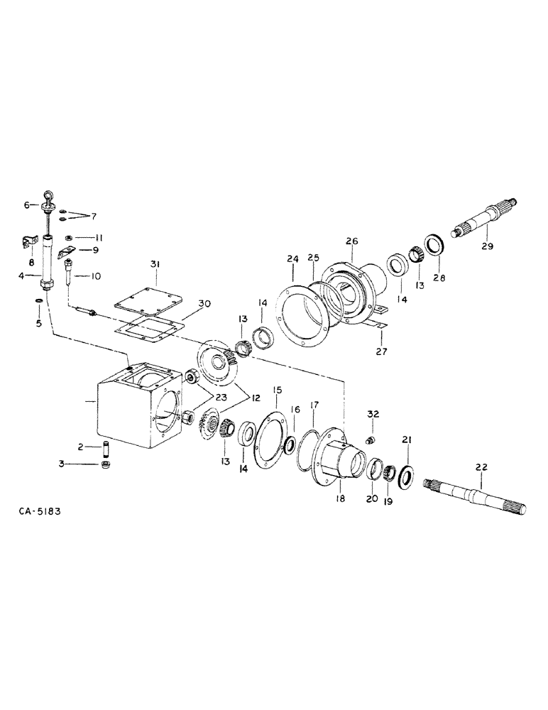 Схема запчастей Case IH 1460 - (07-11) - DRIVE TRAIN, FEEDER DRIVE FORWARD GEAR CASE Drive Train