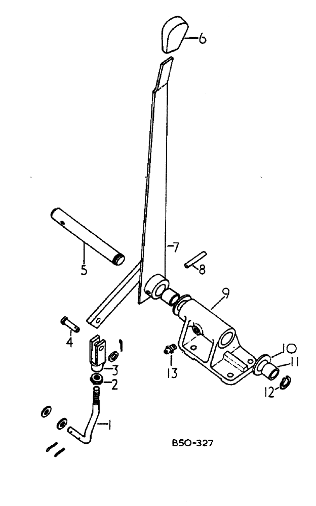 Схема запчастей Case IH 884 - (07-126) - CONTROL LEVER - 4 WHEEL DRIVE - Z F AXLE (04) - Drive Train