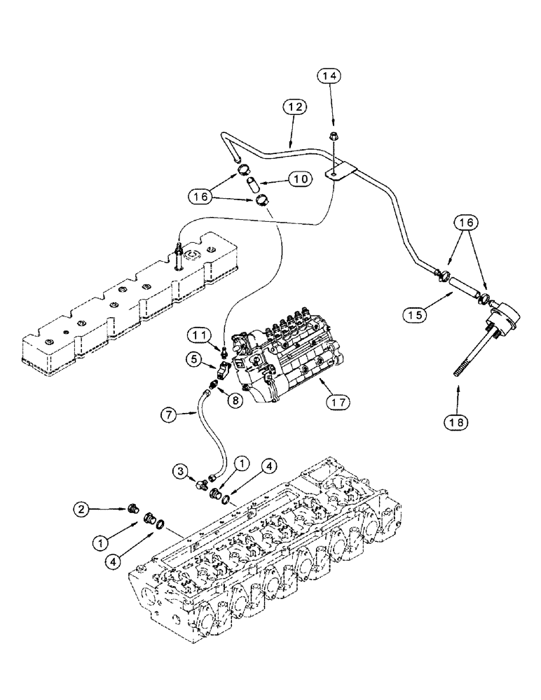 Схема запчастей Case IH 8950 - (3-012) - ANEROID AND WASTEGATE SYSTEM, 6TA-830 EMISSIONS CERTIFIED, 8950 TRACTOR ONLY (03) - FUEL SYSTEM