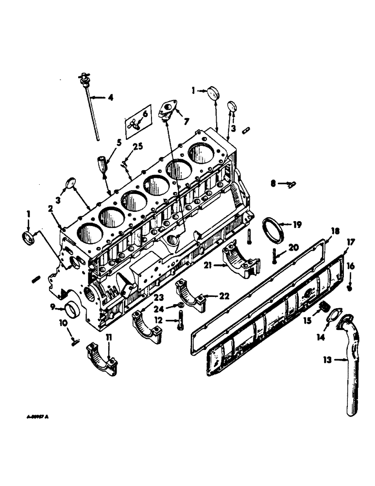 Схема запчастей Case IH C-221 - (A-08) - CRANKCASE AND RELATED PARTS 