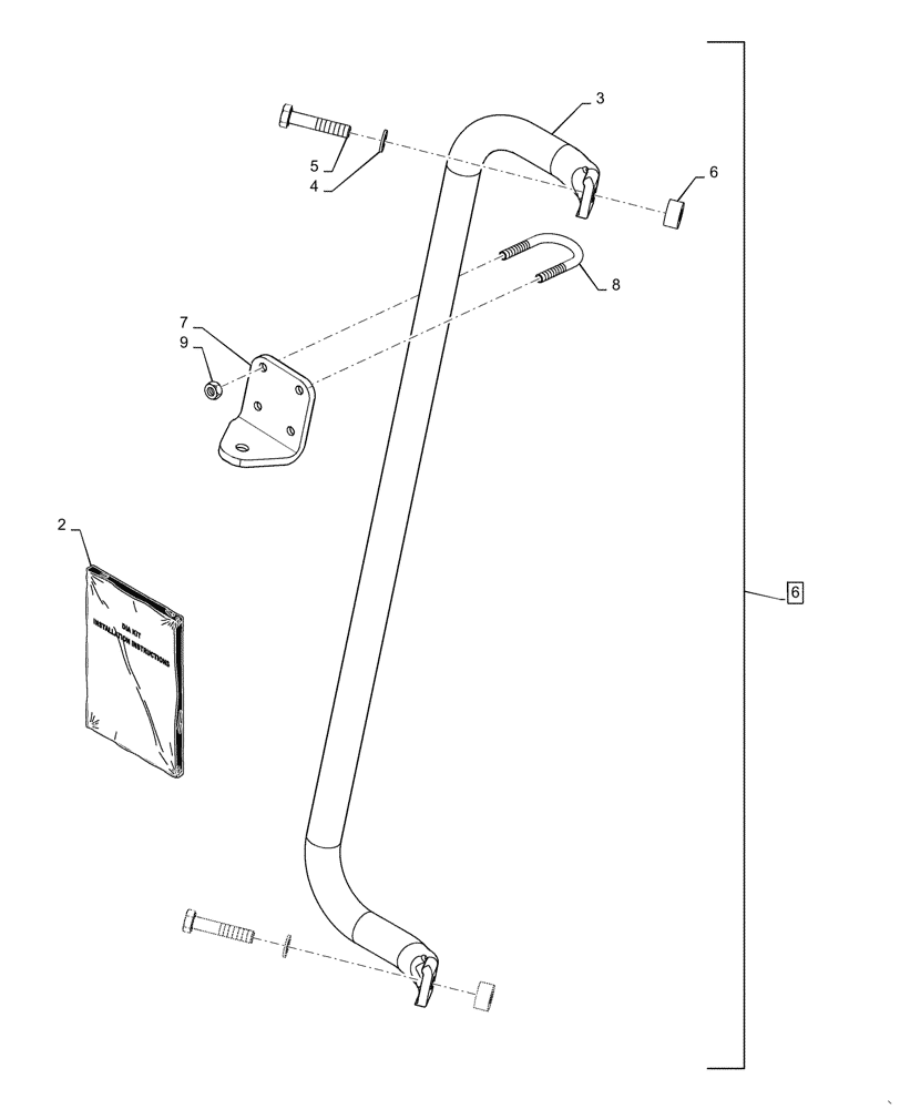 Схема запчастей Case IH STEIGER 500 - (88.090.06) - DIA KIT, ADDITIONAL PRODUCTS - "A" POST MONITOR MOUNT KIT (88) - ACCESSORIES