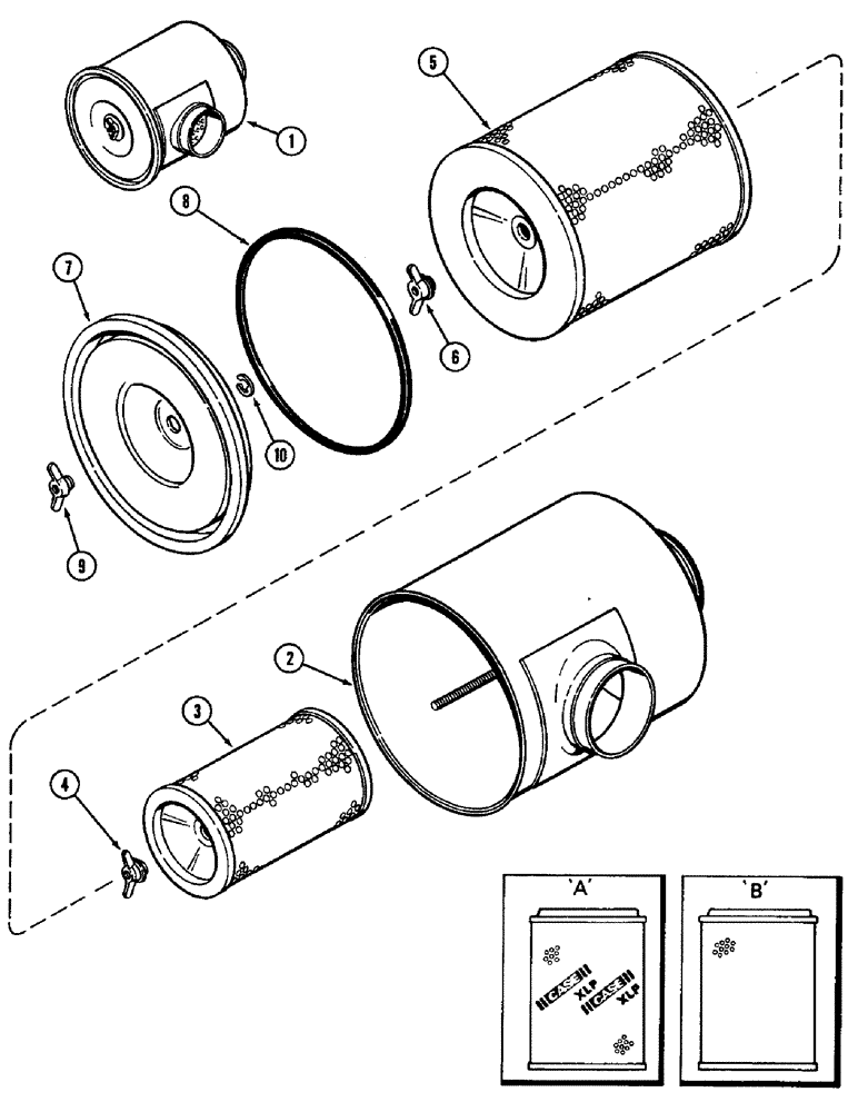 Схема запчастей Case IH 3294 - (2-012) - AIR CLEANER, 504BDT DIESEL ENGINE (02) - ENGINE