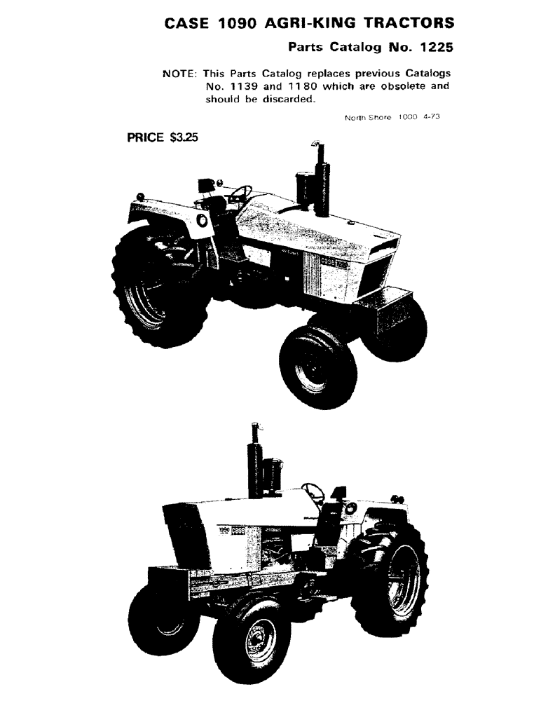 Схема запчастей Case IH 1090 - (001) - 1090 AGRI-KING TRACTORS (00) - PICTORIAL INDEX
