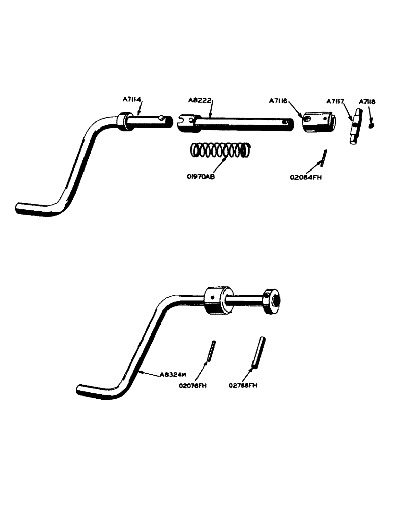Схема запчастей Case IH 700 - (095) - STARTING CRANK, SPECIAL, FOR GENERAL PURPOSE AND HIGH CLEARANCE TRACTORS (02) - ENGINE