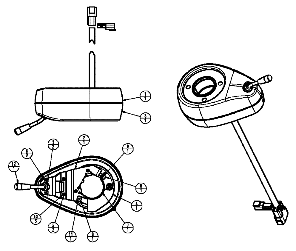 Схема запчастей Case IH TITAN 4020 - (01-034) - SELF CANCEL TURN SIGNAL POD ASSY (10) - CAB