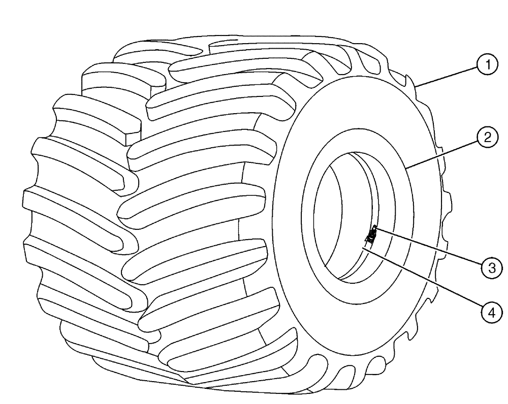 Схема запчастей Case IH TITAN 4520 - (05-003) - 54" GOODYEAR, RADIAL, TIRE-MTD LH/RH, 54 X 31, R26, GY Tires