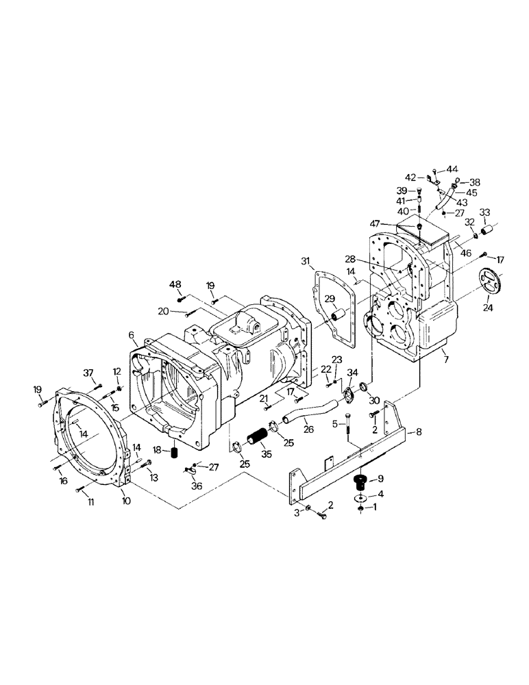 Схема запчастей Case IH CR-1280 - (04-15) - TRANSMISSION MOUNTING AND ATTACHING PARTS (04) - Drive Train
