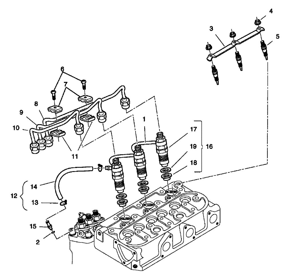 Схема запчастей Case IH SCOUT XL - (10.218.01) - NOZZLE HOLDERS AND GLOW PLUGS - DIESEL ENGINE (10) - ENGINE