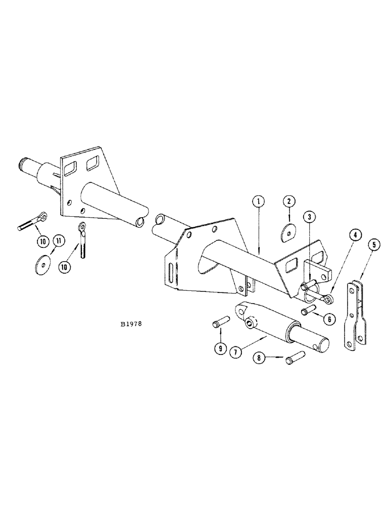 Схема запчастей Case IH 1010 - (256[A]) - VARIABLE SPEED TRACTION DRIVE ADJUSTING ROD (16) - TRACTION VARIATOR