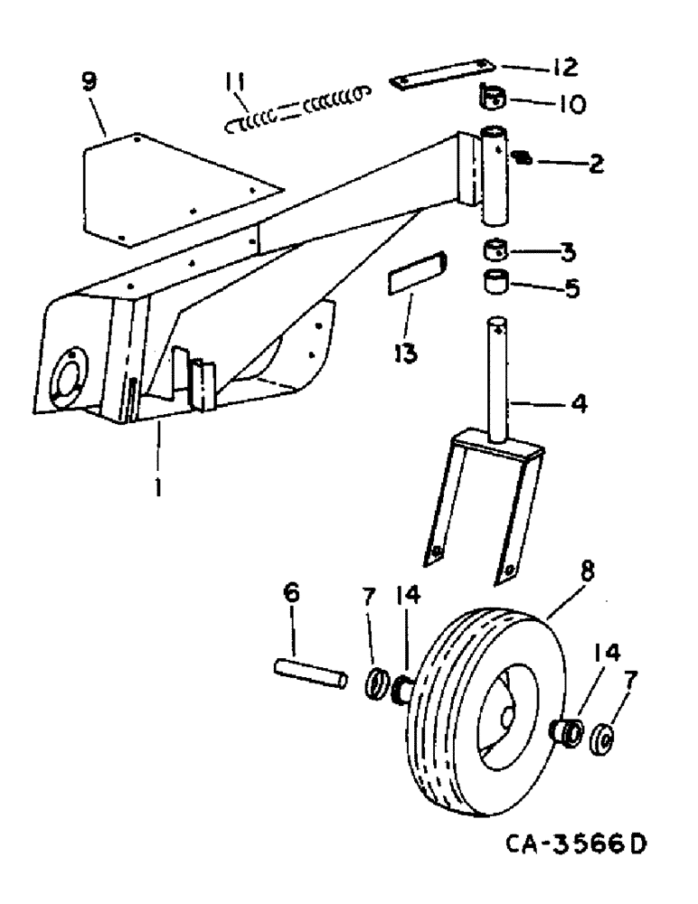 Схема запчастей Case IH 810 - (C-71) - WINDROW PICKUP, GAUGE WHEEL (58) - ATTACHMENTS/HEADERS