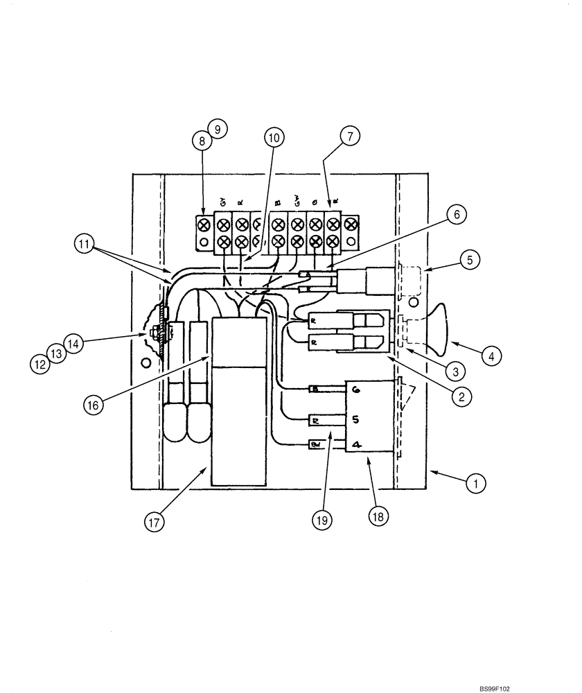 Схема запчастей Case IH 1840 - (04-15A) - ROAD LAMP SWITCH ASSEMBLY (04) - ELECTRICAL SYSTEMS