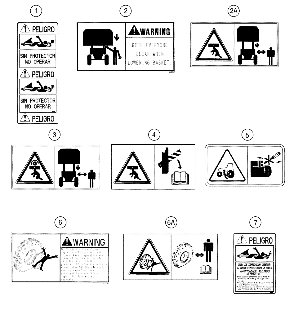 Схема запчастей Case IH 2555 - (09F-27) - DECALS CAUTION, WARNING AND DANGER (12) - CHASSIS