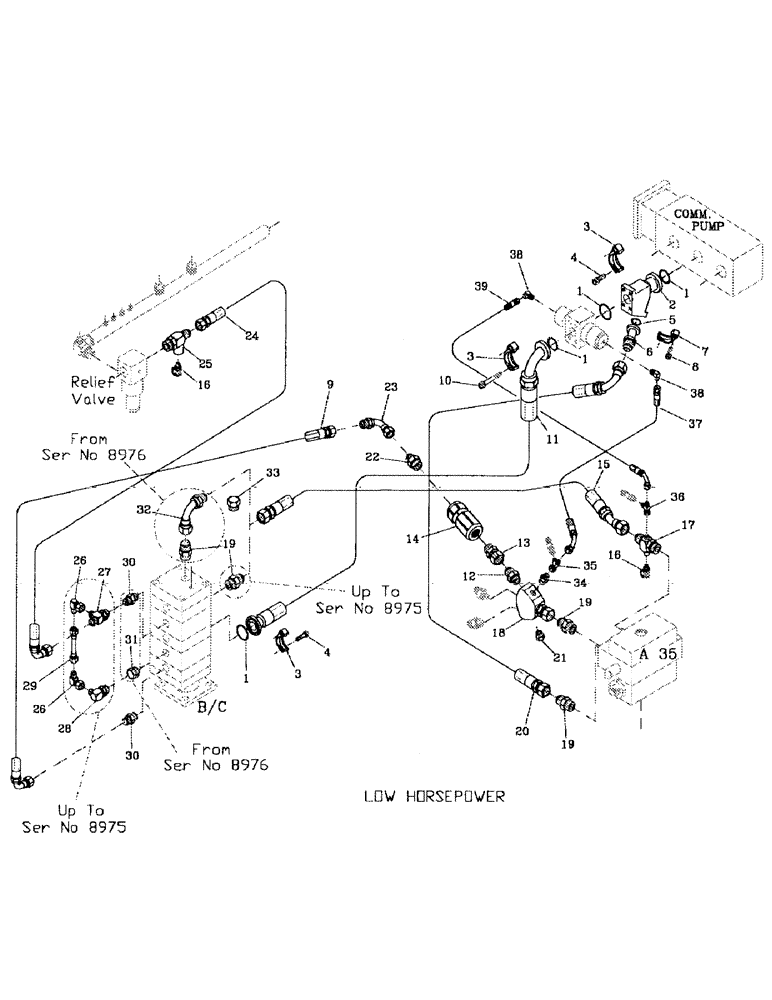 Схема запчастей Case IH 7000 - (B06-07) - HYDRAULIC CIRCUIT LEG BASECUTTER, COMMERCIAL Hydraulic Components & Circuits