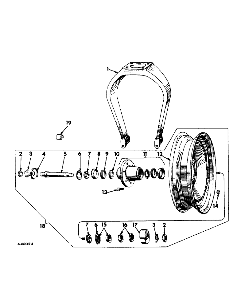 Схема запчастей Case IH 420 - (127) - GUIDE WHEEL (44) - WHEELS