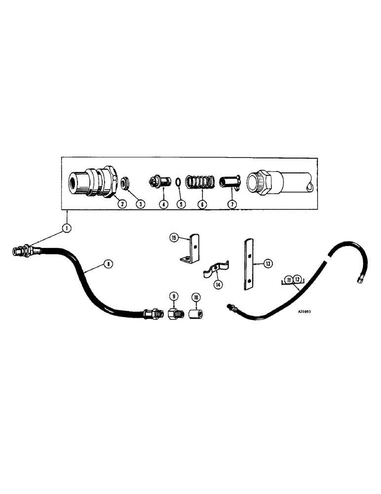 Схема запчастей Case IH JRA-SERIES - (48[1]) - HYDRAULIC HOSES AND BREAK-AWAY COUPLINGS 