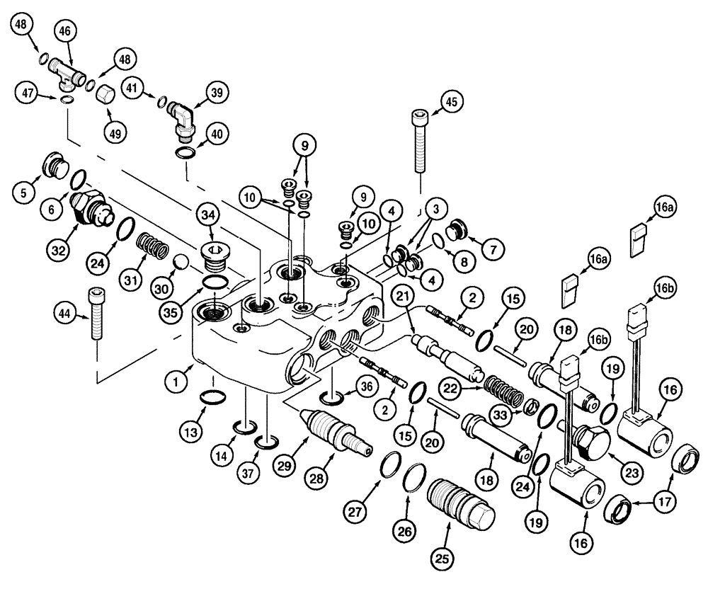 Схема запчастей Case IH CX100 - (08-16) - HITCH VALVE ASSEMBLY (08) - HYDRAULICS
