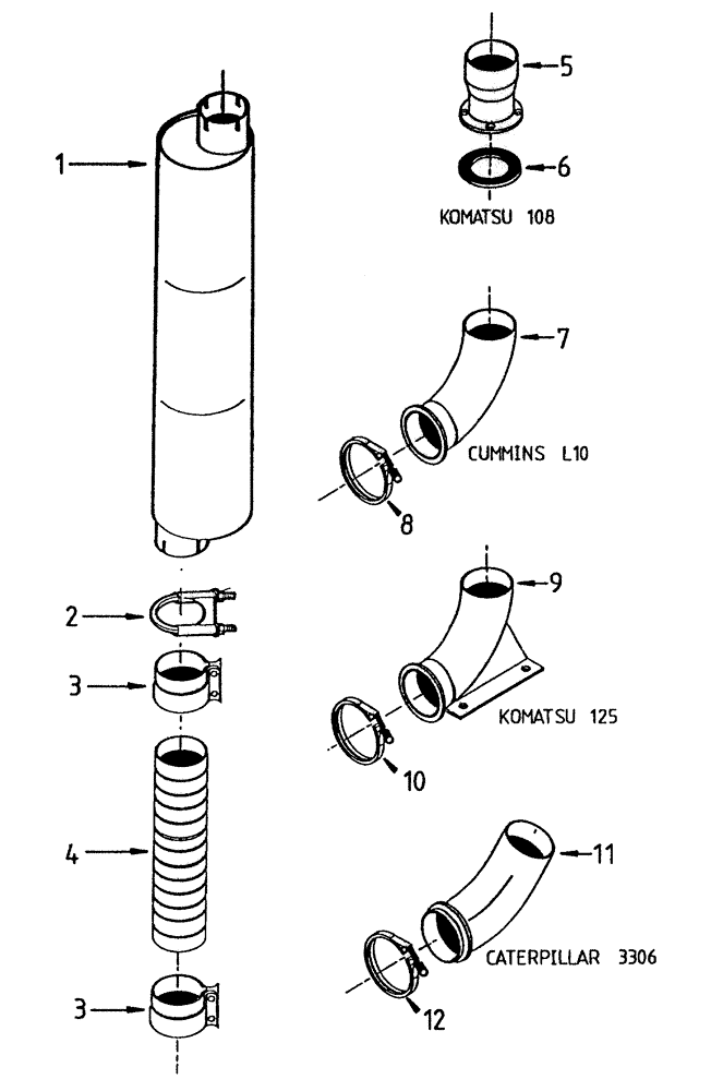 Схема запчастей Case IH 7700 - (C02[45A]) - EXHAUST Engine & Engine Attachments
