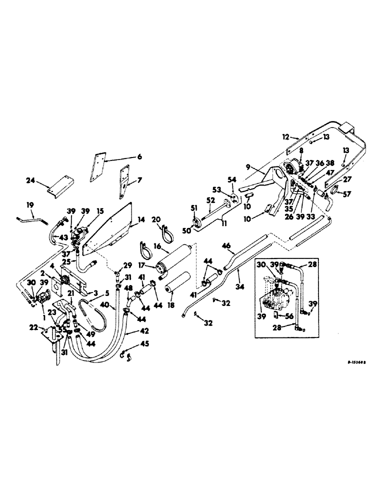 Схема запчастей Case IH 110 - (C-31) - HYDRAULIC DRIVE AND RELATED PARTS, FOR INTERNATIONAL 424 AND 2424 SERIES TRACTORS 