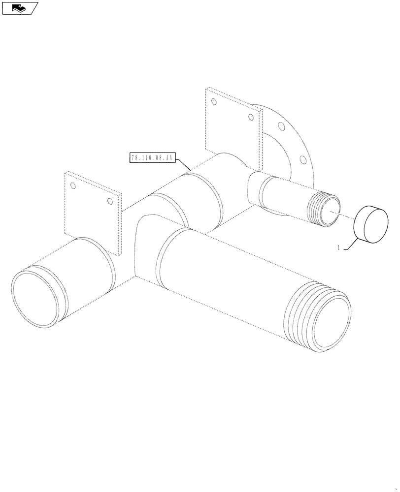 Схема запчастей Case IH 610 - (78.110.09.AB) - NO CHEMICAL INDUCTOR (78) - SPRAYING