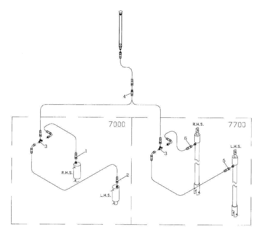 Схема запчастей Case IH 7700 - (B11[08]) - HYDRAULIC CIRCUIT,  HEIGHT INDICATOR Hydraulic Components & Circuits