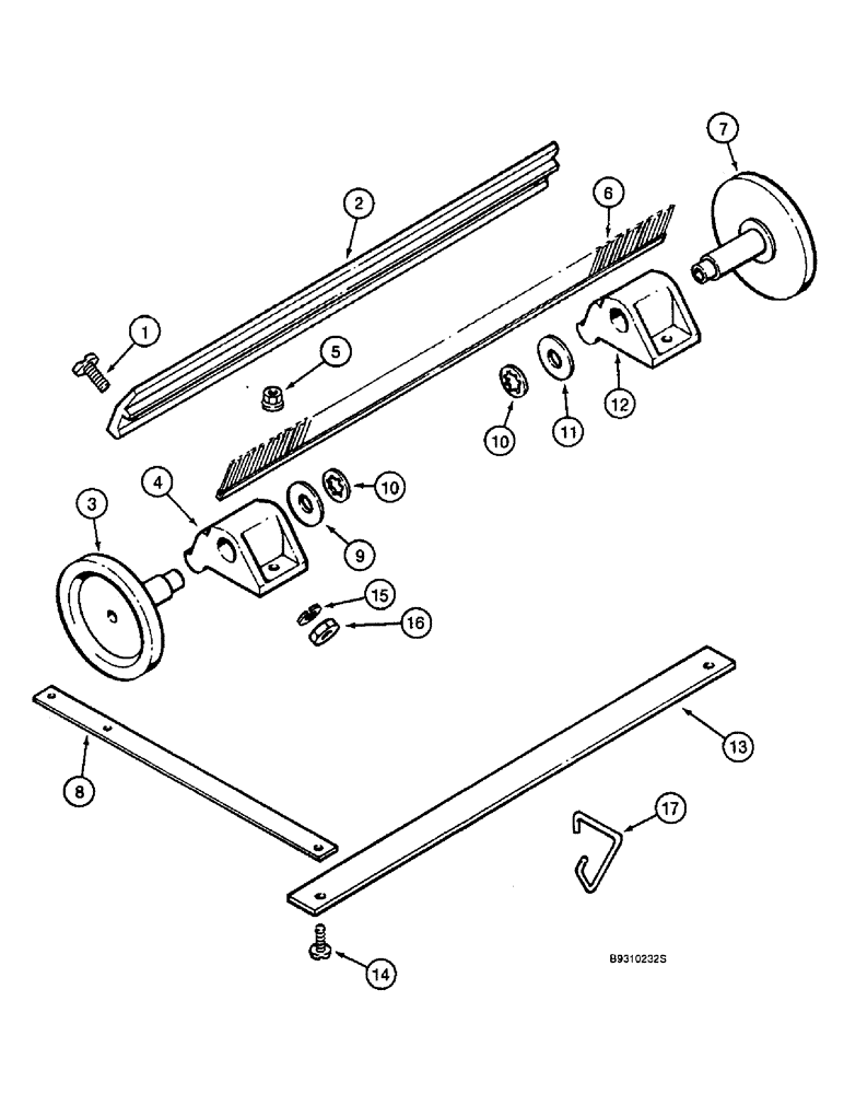 Схема запчастей Case IH 955 - (9C-52) - SEED MODULE CUTOFF BRUSH, ALL RIGID, VERTICAL FOLD, FRONT FOLD & PARALLEL FRONT FOLD PLANTERS (09) - CHASSIS/ATTACHMENTS