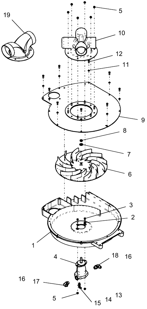 Схема запчастей Case IH 1240 - (35.752.01) - FAN ASSEMBLY (35) - HYDRAULIC SYSTEMS