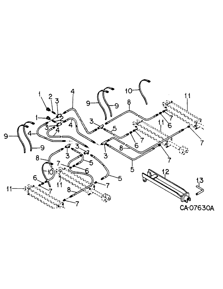 Схема запчастей Case IH 365 - (D-23) - HYDRAULIC CYLINDER & CONNECTIONS DEPTH CONTROL, FOLD, SERIAL (08) - HYDRAULICS