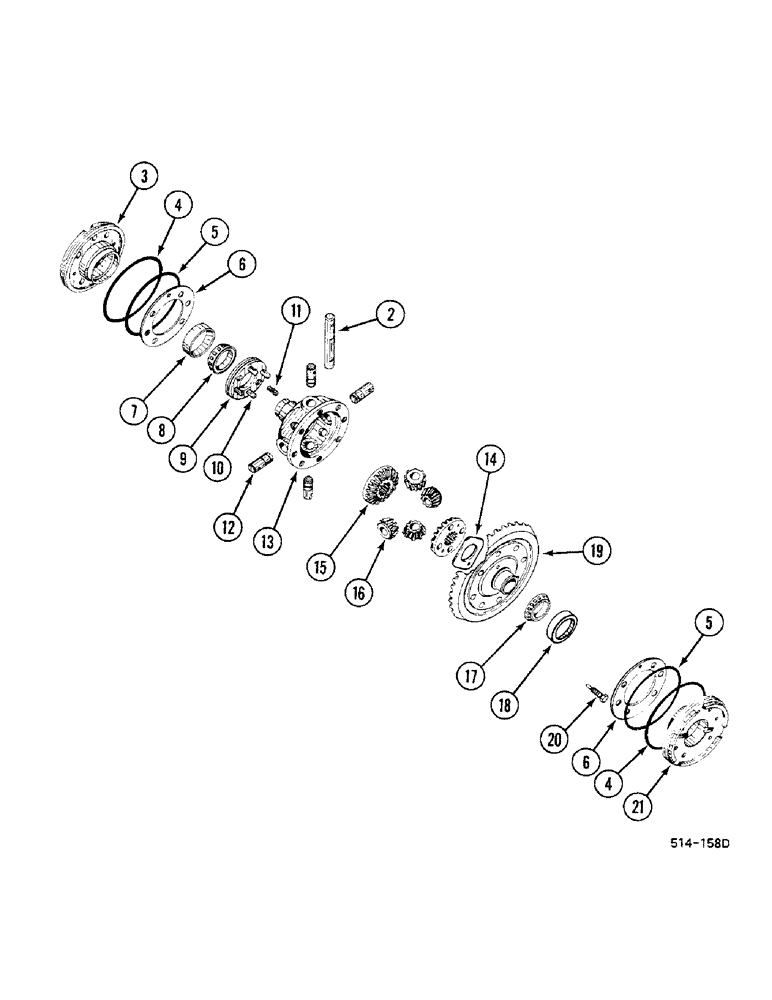 Схема запчастей Case IH 685 - (6-350) - DIFFERENTIAL AND CONNECTIONS (06) - POWER TRAIN